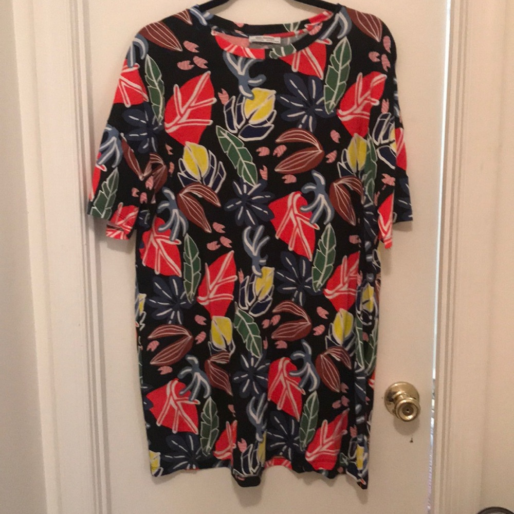 Zara fall leave shirt dress